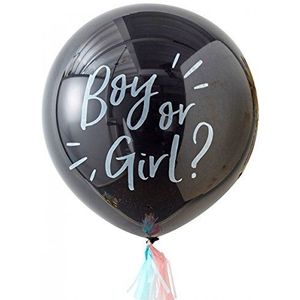 Ginger Ray Jongen of Meisje Giant Geslacht Onthullen Baby Shower Confetti Ballon Decoratie 36 Inch, Zwart