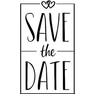 Rayher 29202000 - Save the Date stempelkussen voor bruiloft, doop, communie, verjaardag, feest, uitnodigingsdecoratie, decoratie