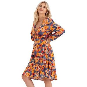 LOOK made with love Robe de cocktail pour femme, Red Floral., XS-S