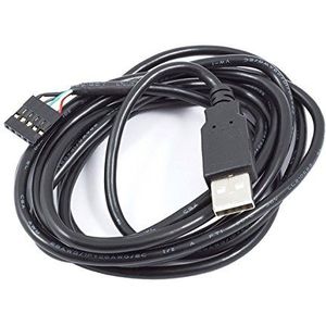 Aqua Computer 53210 kabel voor computer en randapparatuur - kabel voor computer en randapparatuur (USB A, IDC, 2 m, zwart)