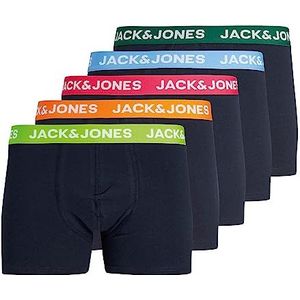 Jack & Jones JACNORMAN Lot de 5 boxers contrastés pour homme, blazer bleu marine, taille L, Navy Blazer/Pack:Navy Blazer - Navy Blazer - Navy Blazer - Navy Blazer - Navy Blazer, L