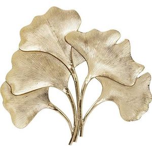 Kare Design wanddecoratie Ginkgo goud grote elegante wanddecoratie kleur goud ginkgo boomblad accessoires voor muur (H x B x D) 66 x 72 x 4 cm