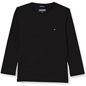 Tommy Hilfiger Basic CN Knit L/S T-shirt voor jongens, meteoriet