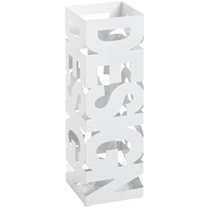 HAKU Möbel parapluhouder wit, metaal - Afmeting: L 16 cm x H 48 cm x D 16 cm, Stijl: Modern