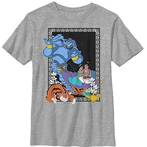 Disney Aladdin Poster in the Lamp Boys Heather T-shirt, grijs gemêleerd, Athletic XS, atletisch grijs gemêleerd