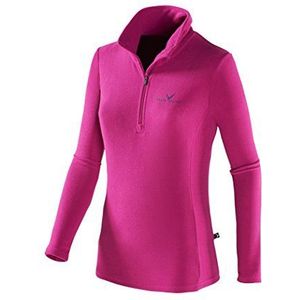 Black Crevice Dames fleece ski-trui - Skitrui voor dames - Functioneel T-shirt voor dames - Ski-rolkraag voor dames met ritssluiting - 100% tussenlaag