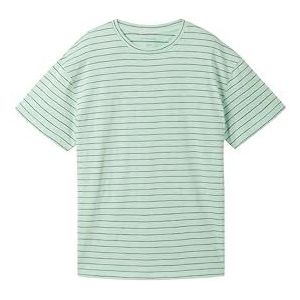 TOM TAILOR T-shirt pour garçon, 35171 - Pastel Apple Green Grey Stripe, 176