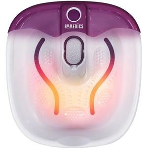 HoMedics Bubblemate Spa et masseur de pieds avec fonction de maintien au chaud, nœuds de massage apaisants, bande turbo à bulles, pierre ponce pédicure