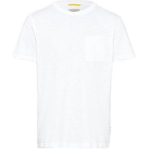 camel active T-shirt met korte mouwen en opgestikte borstzak, T-shirt voor heren, Wit