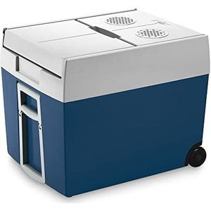 Mobicool MT48W AC/DC Elektrische koelbox met wielen, compatibel met een complete drankbox, 48 liter, 12 V, 230 V, voor auto, vrachtwagen, boot, camper en stopcontact, blauw
