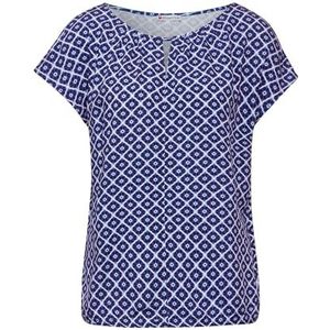 Street One A321676 Bedrukt T-shirt voor dames, Donkerblauw