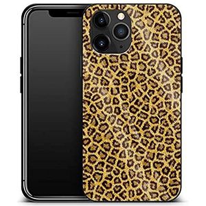 caseable Apple iPhone 12/12 Pro luxe glazen telefoonhoes - schokabsorberend & krasbestendig oppervlak - kleurrijk design - luipaard skin - dierenprint