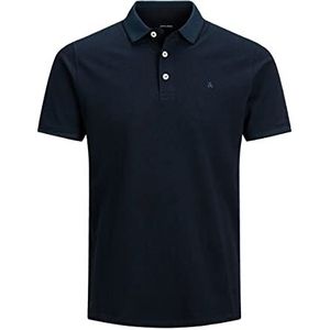 JACK & JONES PLUS Poloshirt voor heren, marineblauw. Details: