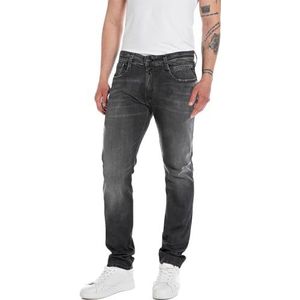 Replay Anbass Jean pour homme Coupe slim bio, Dark Grey 097, 38W / 34L
