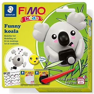STAEDTLER - Fimo Kids funny kits - Set ""Koala"" - 2 broden klei 42g gesorteerd + gebruiksaanwijzing - 8035 19