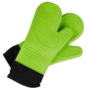 Relaxdays ovenwanten siliconen - antislip - ovenhandschoenen - bbq handschoenen - groen