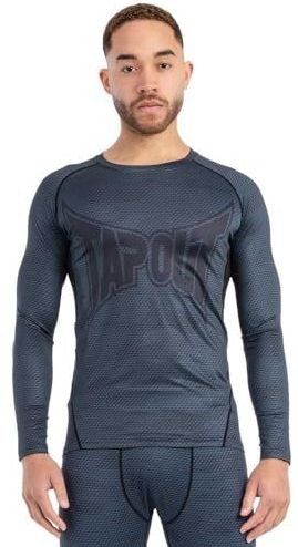 Tapout Hazelton T-shirt voor heren, staalblauw/zwart, S