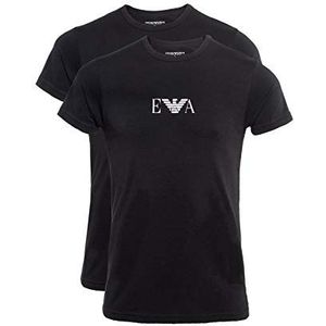 Emporio Armani - Heren Tee SS 2-Pack EA Basic Tee Black - Zwart