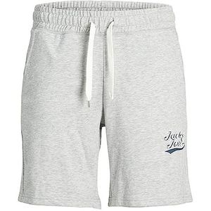 Jack & Jones Jpsttrevor Sweatshirt Shorts Gms joggingbroek voor heren, Licht Grijs Melange