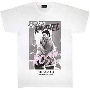 Friends Mr Rachel Mrs Ross T-shirt voor heren, officieel gelicentieerd product, Sitcom Classic Central Perk, cadeau-idee voor mannen, Wit