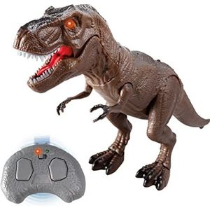 Wild Predators - T Rex dinosaurus met afstandsbediening voor kinderen, Tyrannosaurus Rex 28 cm, dinausore telecomand, dinosaurus, speelgoed, op afstand bestuurbaar dinosaurusspeelgoed