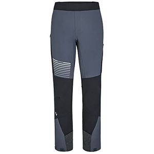Ziener Heren softshellbroek | Skitour Nordic winddicht elastisch functionele broek Nawo, schaduw zwart, 48