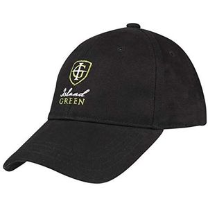 Island Green Performance Pro Golf Cap voor heren, zwart.