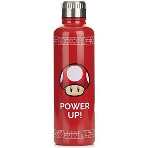 Paladone Gamesland Super Mario - Power Up - Metalen drinkfles, 600 ml