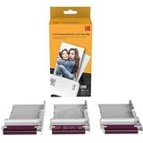 Kodak New Ink Ribbon Paper, 30 fotocartridges fotopapier voor fotoprinter mini shot combo wit met thermische sublimatie