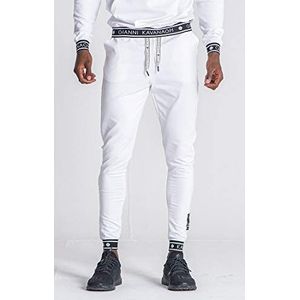 Gianni Kavanagh White ID Joggers Track Pants voor heren, wit, M, Wit.