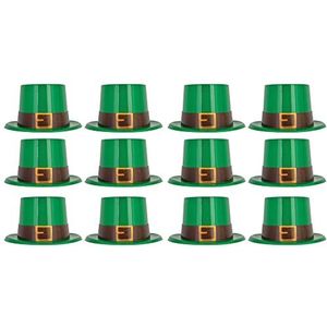 Beistle 30039 Leprechaun hoge hoed, kunststof, groen/zwart/goud