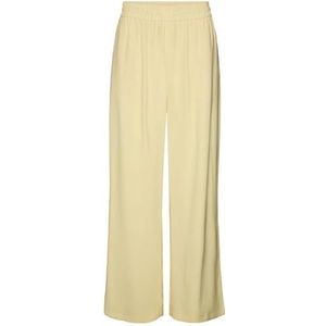 VERO MODA Pantalon Vmcarmen Hr Wide Pull-on Pant Noos pour femme, Lemon Meringue, XL / 30L