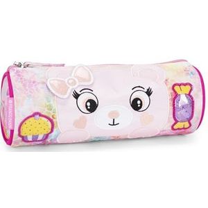 Franco Cosimo Panini MOFU MOFU - Officiële Mofu Mofu schooltas, lichte en compacte opbergtas, gemakkelijk mee te nemen en op te bergen in de rugzak, met praktische ritssluiting,, Roze, informeel