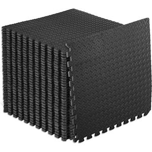 ProsourceFit Oefening puzzel mat, 1/2 inch dik, nr. 144 zwart