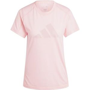 adidas Train Essentials Big Performance Logo Training Tee T-shirt voor dames, Semi Roze Spark/Roze Spark