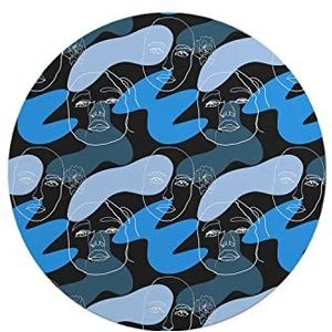 Questo Casa, Ronde muismat met antislip onderkant voor kantoor en thuis, diameter 22 cm