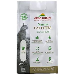 Almo Nature Cat Litter Plantaardige klonten, 100% biologisch afbreekbaar en composteerbaar, 1 zak van 2,27 kg