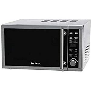 Corberó CMICG25DC Micro-ondes sans installation 25 litres, couleur Inox, puissance 900 W, convection, 6 niveaux, contrôle numérique, fonction grill, dégivrage, cuisine express, plateau rotatif 270 mm