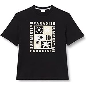 T-shirt met korte mouwen, grijs/zwart, L, Grijs/Zwart