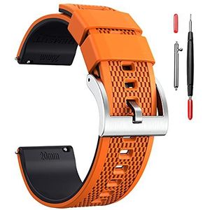 Hemsut Silicone Horlogeband 18mm, 20mm, 22mm - Rubber Horlogeband - Voor mannen en vrouwen
