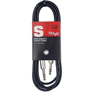 Stagg 3 m XLR-microfoonkabel, hoogwaardig XLR, zwart
