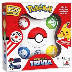 BORRAS - Pokémon Trivia. Interactief tafelspel met 1000 vragen, 2 spelmodi en 3 moeilijkheidsgraden. Word Pokémon-trainer, voor 1 tot 4 spelers. Aanbevolen +7 jaar (19441)