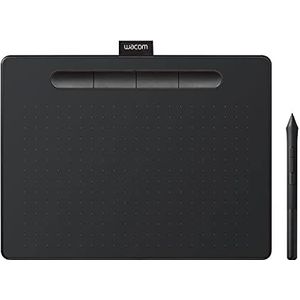 Wacom Intuos Bluetooth Medium Tekentablet: tablet om te tekenen, te schilderen, foto's bewerken met zwarte drukgevoelige pen, ideaal voor online onderwijs en thuiswerk