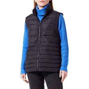 Blue Seven Gewatteerd vest voor dames, zwart, oranje, 38, zwart originele