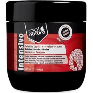 Real Natura - Pro-Volume Cachos haargelatine - Definitie van krullen - Volume - Krulcontrole - Hydratatie en zachtheid - 500 ml
