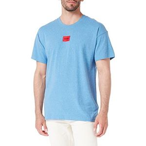 HUGO Melange T-Shirt de Pyjama Homme, Bleu Moyen., M