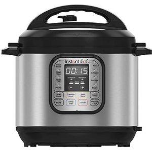 Instant Pot IP-DUO60 7-in-1 programmeerbare snelkookpan, 5,7L 1000W 220V, 3e generatie technologie, kookschaal en roestvrijstalen behuizing, Engelse toetsen