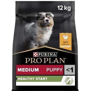 PRO PLAN Medium Puppy met Optistart, rijk aan kip, 12 kg – droogvoer voor middelgrote puppy's
