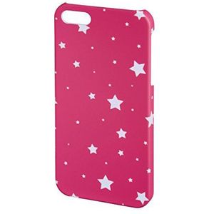 Hama Beschermhoesje voor Apple iPhone 5 / 5S, motief sterren, roze / wit