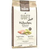 Bosch HPC Soft Kip & Banaan, halfnat voer voor volwassen honden van alle rassen, uniek eiwit, korrelvrij, 1 x 12,5 kg